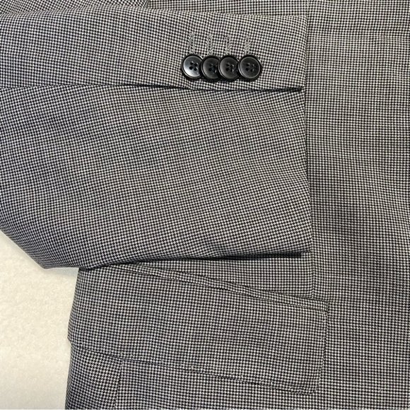 HUGO HUGO BOSS Puppytooth Wool Suit Jacket Blazer Gray Size 36S - Picture 5 of 15